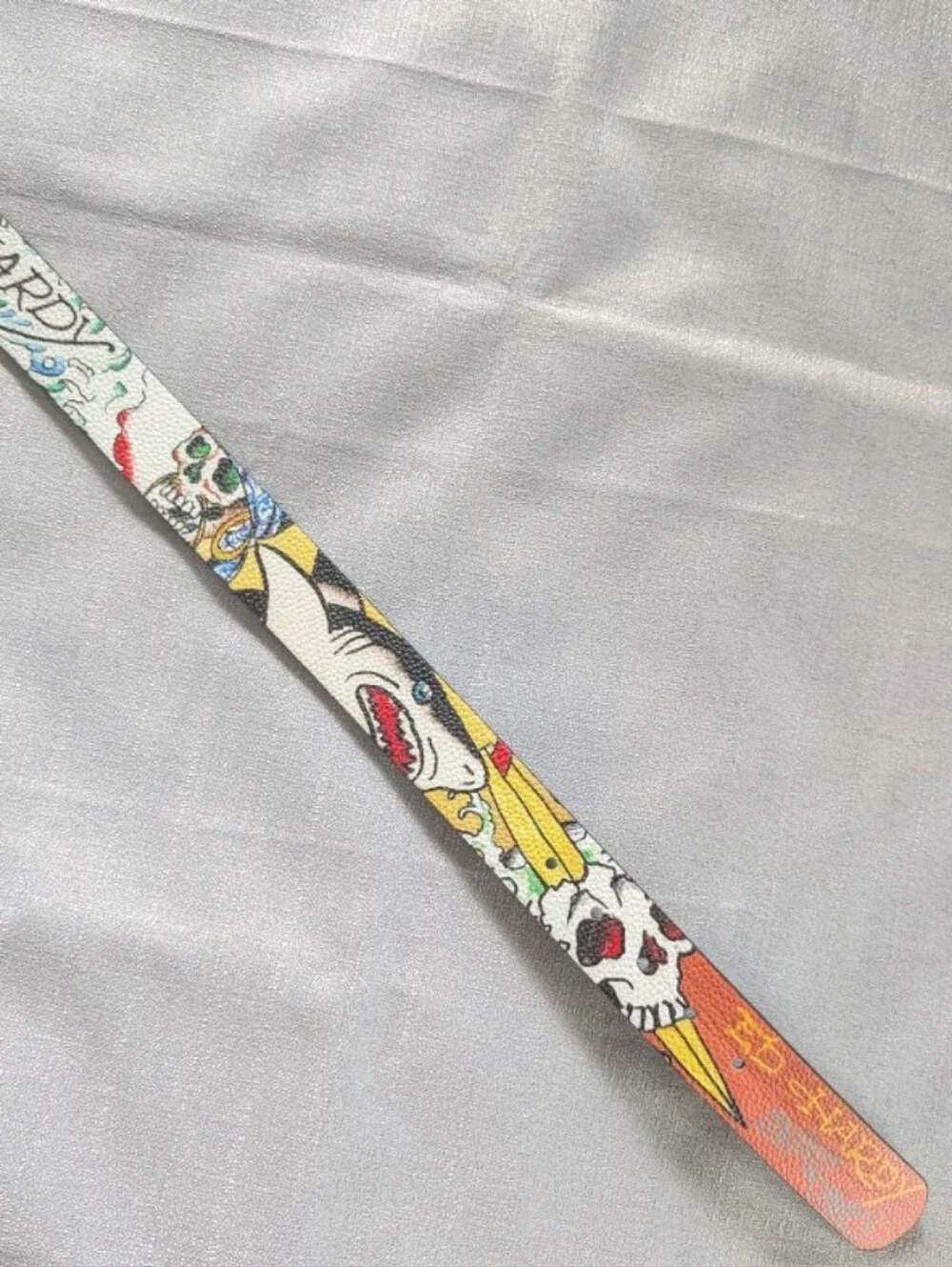 Ed Hardy Surfside/ Tiger Tattoo Print Reversible Belt Men's Size 38 NEW!